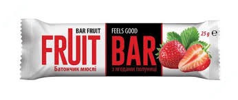 Батончик-мюслі Fruit Bar ягоди полуниці 25г